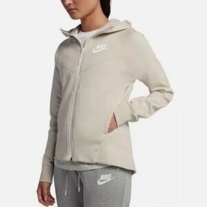 Nike Sportswear Tech Fleece Full-Zip Windrunner Hoodie - Desert Sand/White SZ Sm